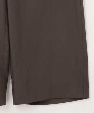 自由区 【抗菌/サスティナブル/セット着用可】EASY SET UP ワイドストレート パンツ ダークブラウン系