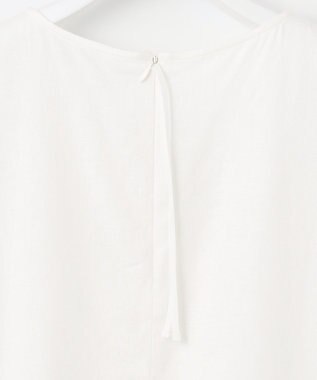 UNFILO 【撥水】レーヨン麻ライト刺繍ブラウス ホワイト系