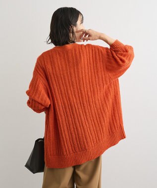 Green Parks シアーニットＶネックカーディガン Orange