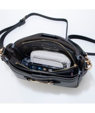 UNBILLION カシュカシュ cachecache / ビット金具付きミニショルダーバッグ ブラック