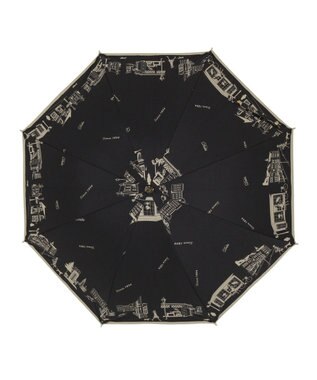 MOONBAT DAKS(ダックス) 晴雨兼用日傘 長傘 街並み フワクール生地使用 ブラック