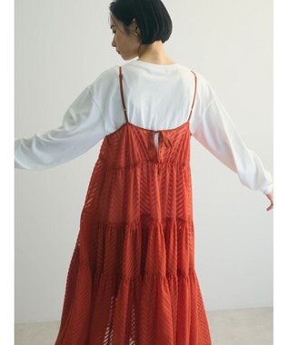 Green Parks armonia.ティアードシアーキャミワンピース Terracotta