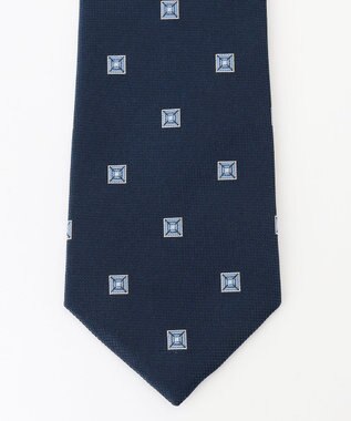 J.PRESS MEN 【FRESHERS COLLECTION】ブロック小紋ネクタイ ネイビー系7