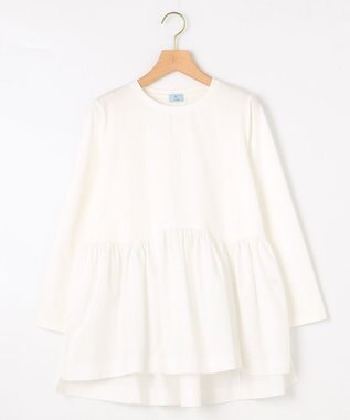 組曲 ペプラムレイヤード 長袖Tシャツ アイボリー系