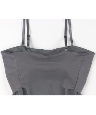 Wing カップ付きワンピース ラク きれいなバストシルエット 【シンクロブラワンピ】 キャミソール スリップ ET6022 ウイング／ワコール ダークブラウン