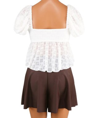 San-ai Resort（三愛水着楽園） 【SALE】３点セット水着　9M【San-ai Resort（サンアイリゾート）】 ホワイト×ブラウン