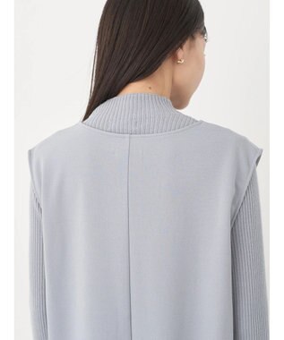 earth music&ecology ＳＥＴ２点Ｖネックジャンスカ＋ハイネックニット Gray