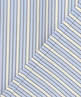 J.PRESS LADIES S 【洗える】BEZコットンナイロン ストライプ ピンタック ブラウス ブルー×イエローストライプ系1