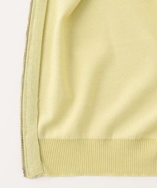 Feroux 【UVカット・接触冷感】パフスリーブニット パーカー ライトグリーン系