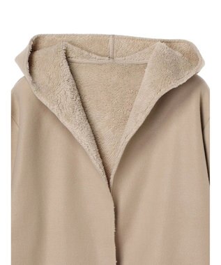 Green Parks ２ｗａｙフード裏ボアミディ丈コーディガン Beige