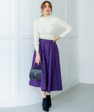 組曲 ホールガーメント ハイネックニット アイボリー系