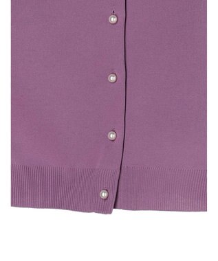 Green Parks ・ｆｕｒｒｙ　ｒａｔｅ２ｗａｙかる~いニットカーデ Purple