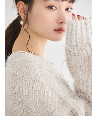 AMERICAN HOLIC シャギーゆるっとニットプルオーバー Light Gray