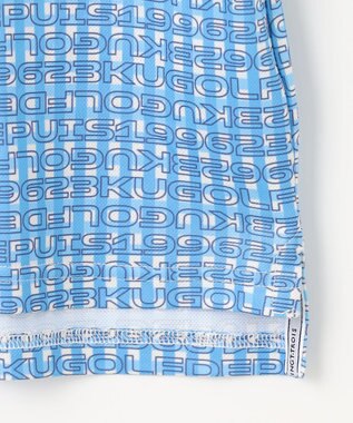 23区GOLF 【MEN/キングサイズ】【UVケア/吸水速乾】ギンガムチェックロゴ 半袖ポロシャツ スカイブルー系3