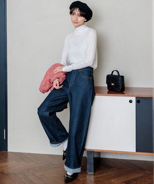 23区 S 【洗える】ハイゲージジャージー シアー カットソー ホワイト系