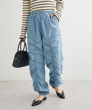 Green Parks ・ＳＵＧＡＲ　ＳＰＯＯＮ　デニムギャザーパンツ