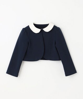 組曲 KIDS 【110-140cm】フラワー刺繍セットアップ ネイビー系