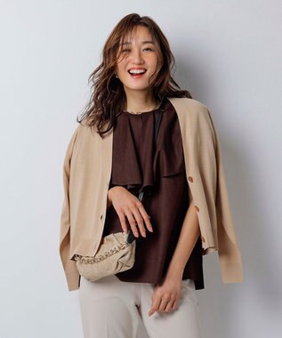 UNFILO UVモイストニット カーディガン ベージュ