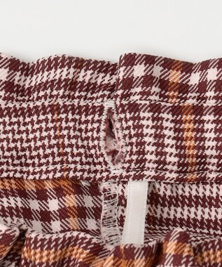 組曲 KIDS 【110-140㎝】Chocolat de check キュロット ワイン×オレンジ系4