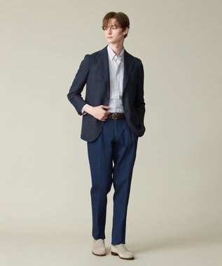 J.PRESS MEN 【KING SIZE】【ストレッチ】ワンタック ストレッチリングデニム パンツ ネイビー系