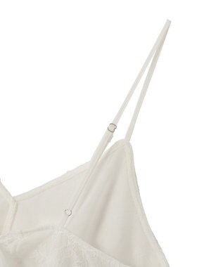 earth music&ecology フリンジレースバックリボンキャミ Off White