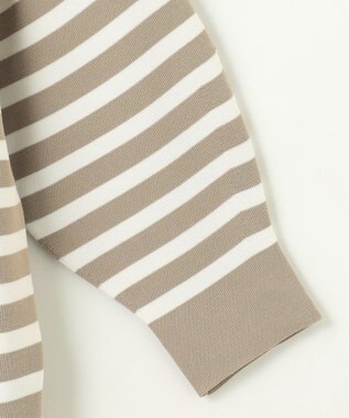 自由区 【WEB限定カラーあり・洗える】ドライコットンハイゲージプルオーバー ニット [WEB限定]ベージュ×オフ