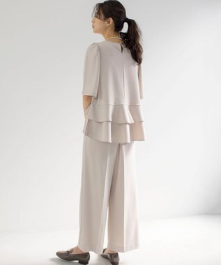 組曲 S ご好評につき追加生産【WEB限定】ジョーゼットジャージーティアード ブラウス ベージュ系