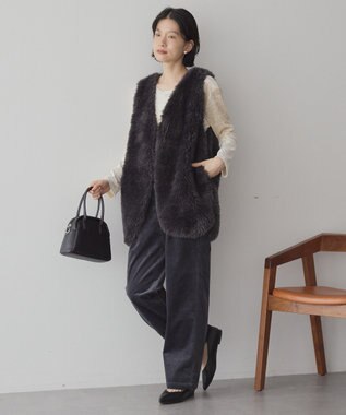 AMERICAN HOLIC カラーコールイージーパンツ Charcoal Gray