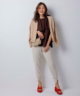 UNFILO UVモイストニット カーディガン ベージュ