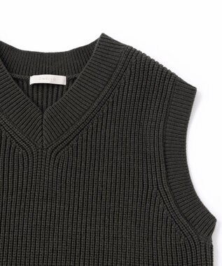 UNFILO MENS 【男女兼用】バルキー ニットベスト カーキ