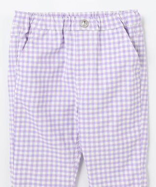 ANY KIDS ひんやりクール ギンガムパンツ ラベンダー×ギンガム