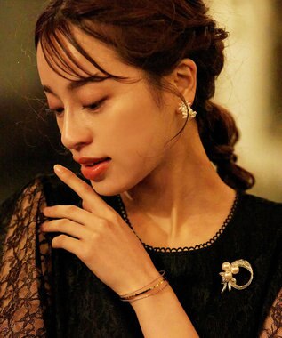 Tiaclasse 重ね付け風バングル ゴールド