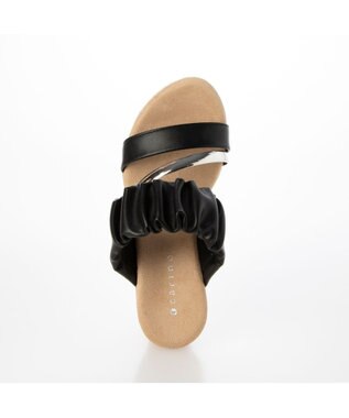 MODE ET JACOMO <carino>ギャザーサンダル ブラックコンビ