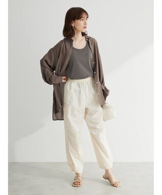 Green Parks レギュラー前後差シアーシャツ Brown