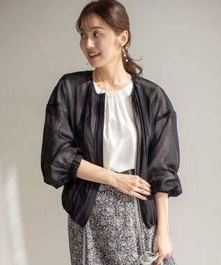 ANY SIS 【洗える】ドルマンシアー ブルゾン ブラック