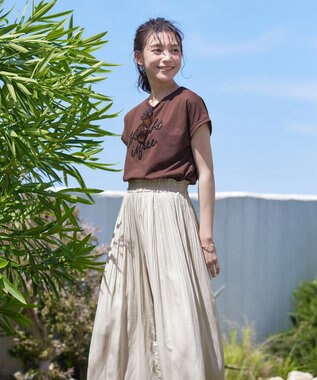 Tiaclasse 【洗える】ヴィンテージサテン消しプリーツパンツ アイボリー