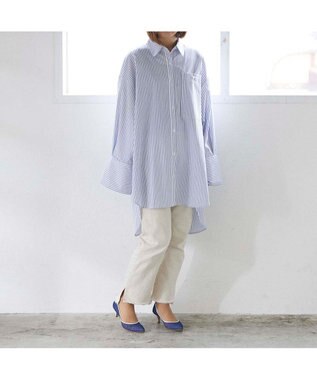 MODE ET JACOMO <carino>レースデザインパンプス ブルー