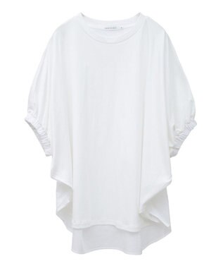 AMERICAN HOLIC 異素材ドッキングドルマンプルオーバー Off White