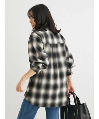 Green Parks ネルチェックシャツ Black