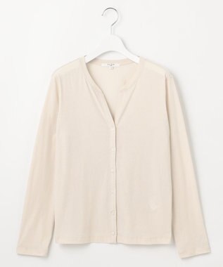 23区 【SLOW/一部店舗限定】シアーツイストシングルジャージー カーディガン ベージュ系