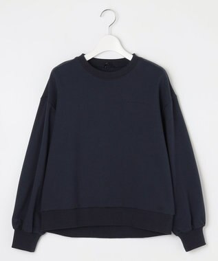Feroux 【セットアイテム】裏毛プルオーバー×ランダムプリーツ スカート ネイビー系