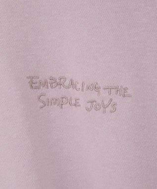 earth music&ecology サイドリブロゴスウェット グレイッシュピンク