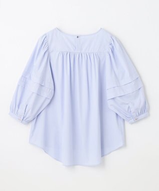 ANY 【UVカット/抗菌防臭/吸水速乾】エニィファンクション袖タックブラウス サックス