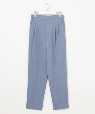 Feroux 【洗える】美シルエットカラーテーパード パンツ ブルー系