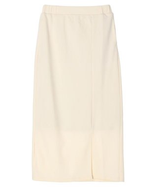 Green Parks カットジョーゼットＩラインスカート Ivory