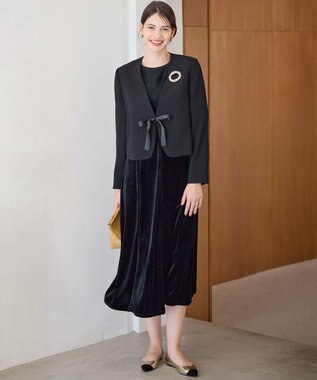 23区 S 【APPLAUDIR】クリアジョーゼット 3WAYコンパクトジャケット ブラック系