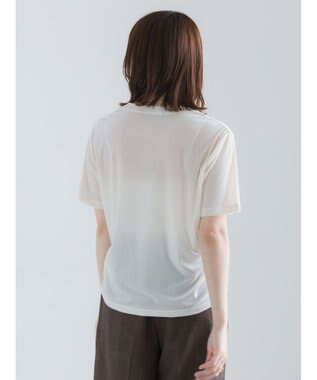 Te chichi シアーベロアロゴ刺繍Tシャツ オフホワイト