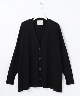 UNFILO スタイルアップニット カーディガン ブラック系