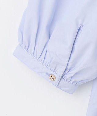 ANY 【UVカット/抗菌防臭/吸水速乾】エニィファンクション袖タックブラウス サックス