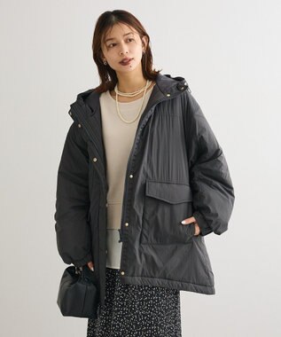 Green Parks フーディ中綿コート Charcoal Gray